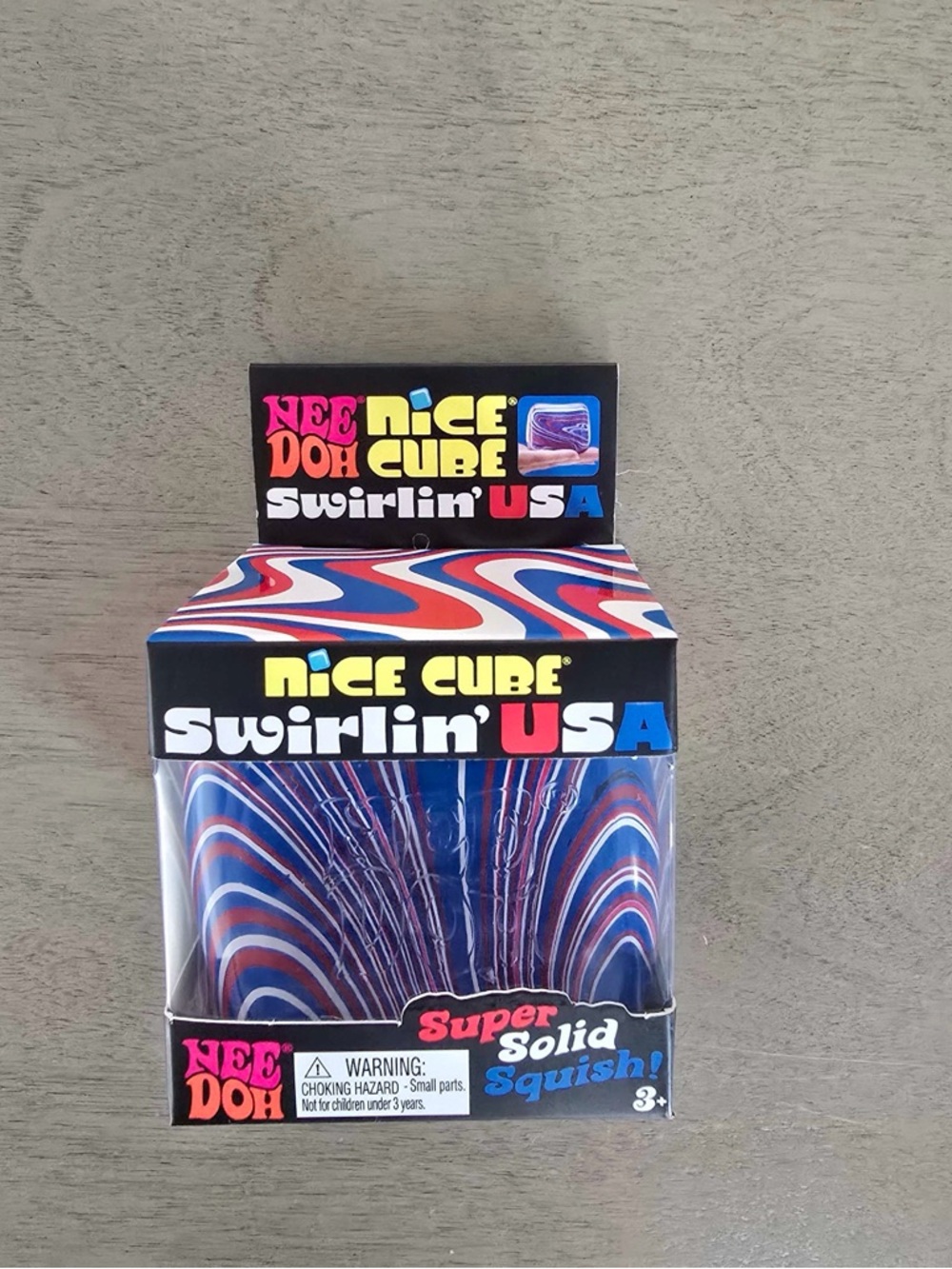 NeeDoh Nice Cube Swirlin' USA - Red, White & Blue